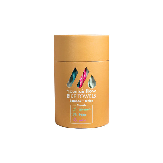 3 chiffons microfibre réutilisables vélo en bambou et coton mountainFLOW