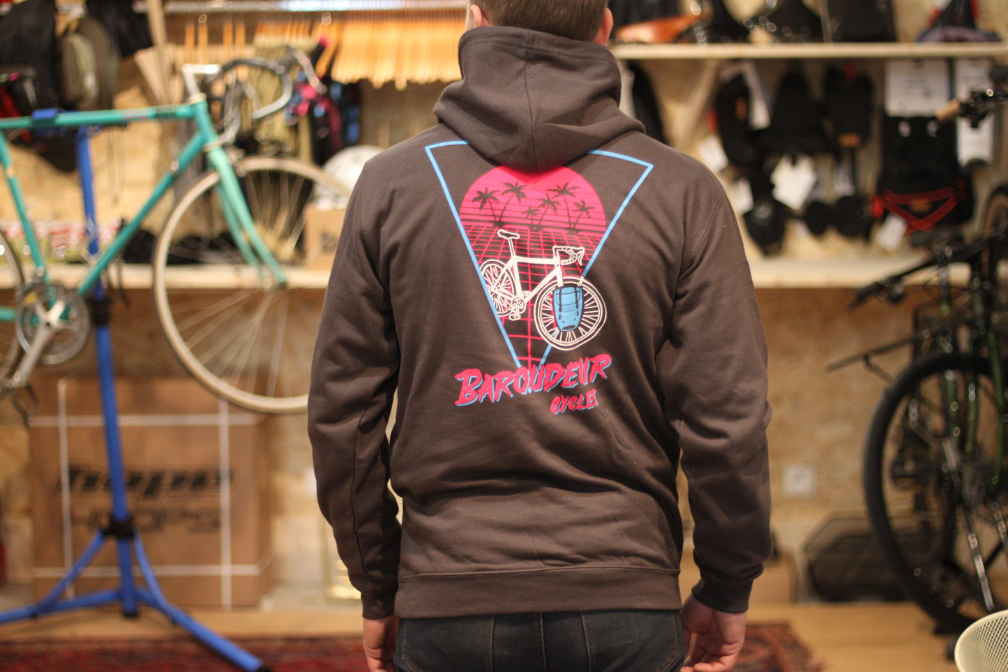 Sweat à capuche Baroudeur Cycles Miami
