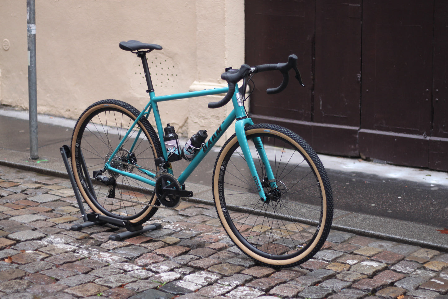 Vélo de Gravel Acier BAAM ARGH - Turquoise