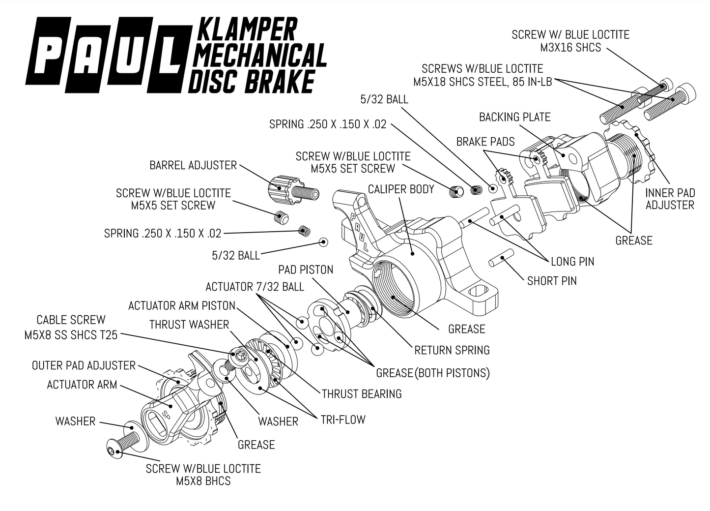 Etrier de Frein à Disque Paul Components Klamper Post-mount - Noir