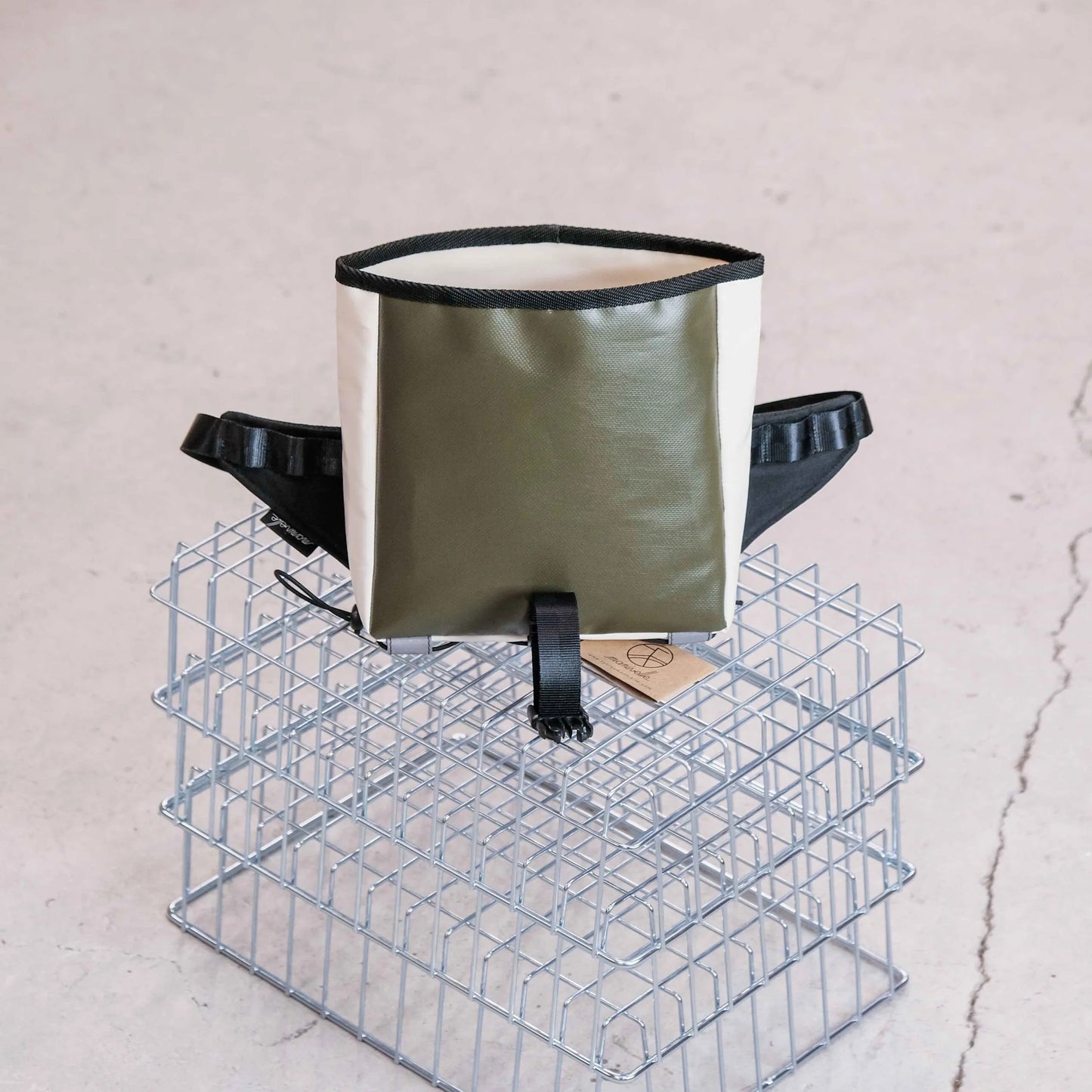 Sacoche Banane Cycles Manivelle - Creme / Olive