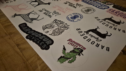Planche de stickers Baroudeur Cycles