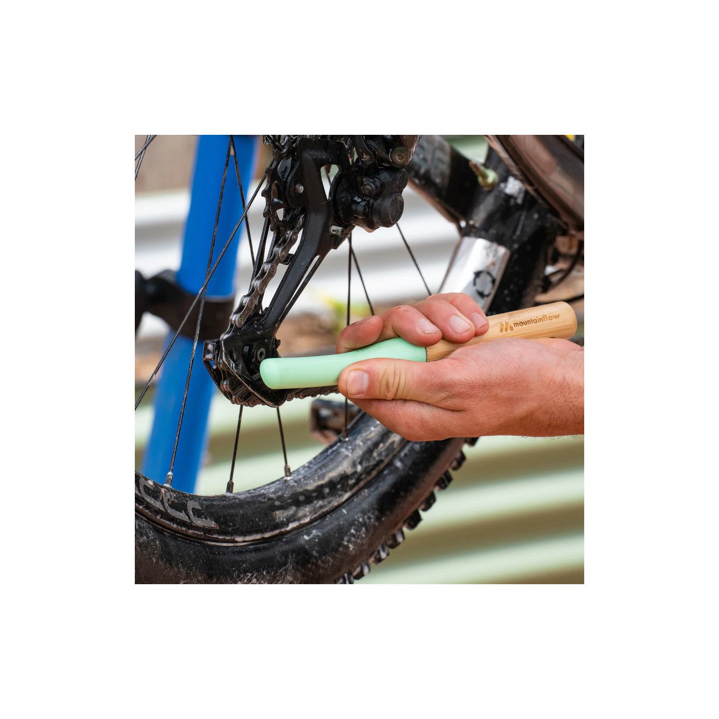 Brosse nettoyage vélo en bamboo mountainFLOW - transmission
