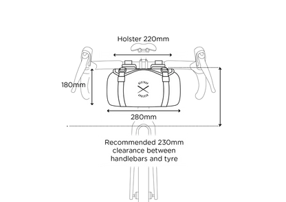 Sacoche de cintre Restrap Race Bar Bag - Drop Bar