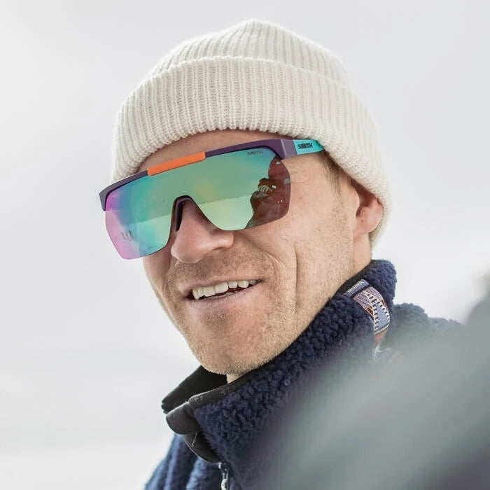 Lunettes Smith XC ChromaPop - Matte Purple / Cinder / Hi Viz