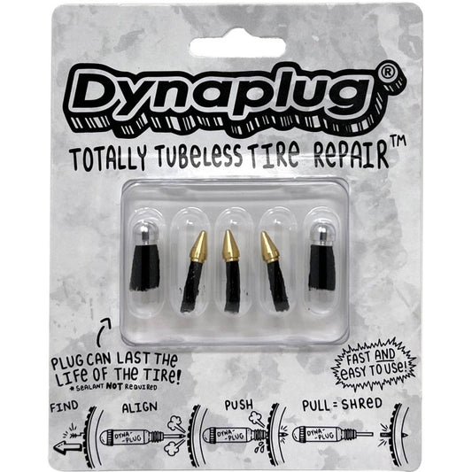 Pack de 5 Mêches de Réparation Tubeless Dynaplug Soft Nose & Mega Plugs