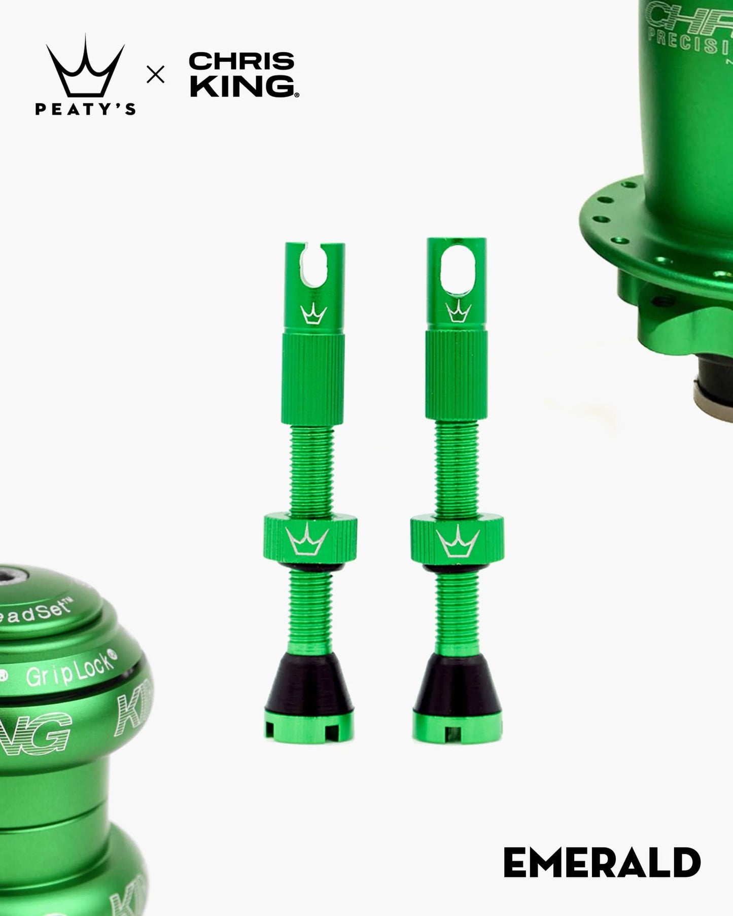 Valves Tubeless Peaty's x Chris King MK2 - Emerald