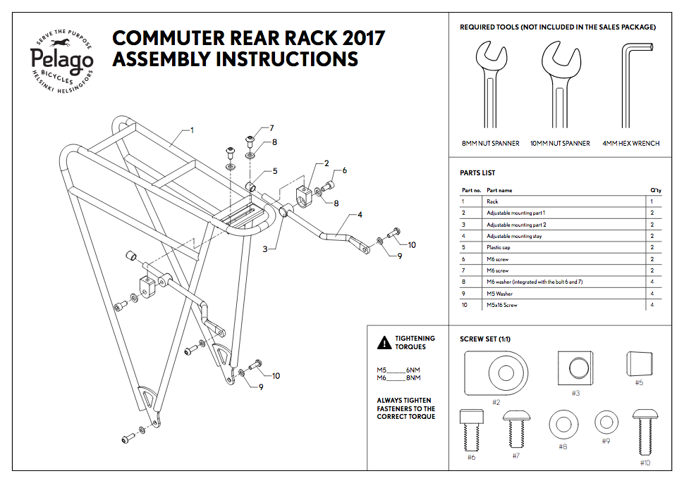 Porte-bagages arrière Pelago Commuter Rear Rack