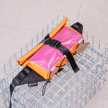 Sacoche Banane Cycles Manivelle - Orange / Magenta